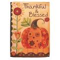 Recinto 13 x 18 in. Print Tkful & Blesed Pumkin Polyester Garden Flag RE3458076